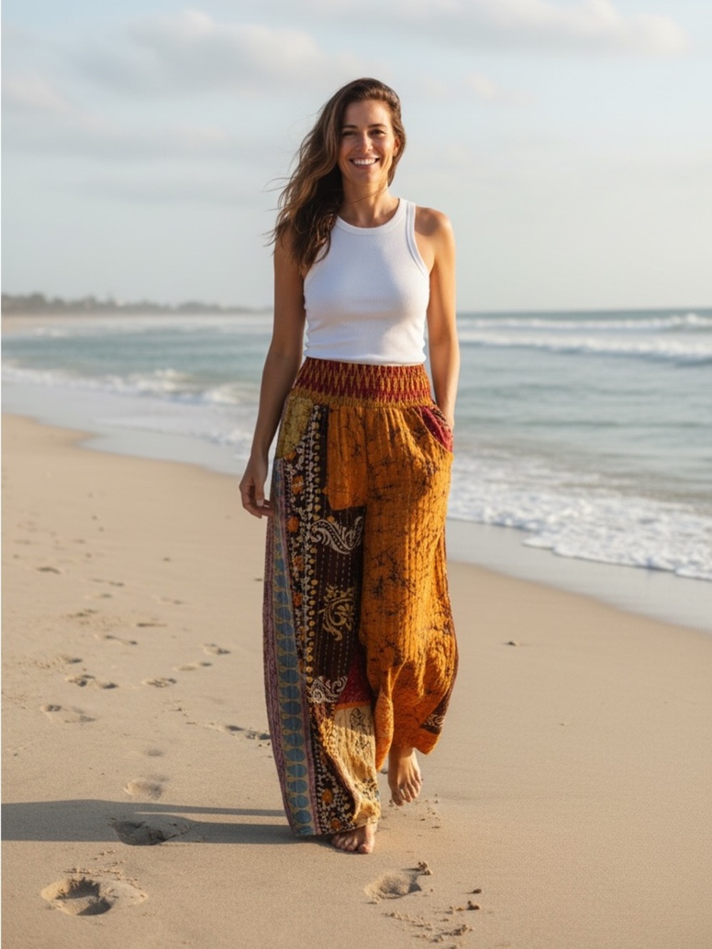 KANTHA Item 119 pants • One size fits most. 13-18”waist 20”Rise 24” Inseam